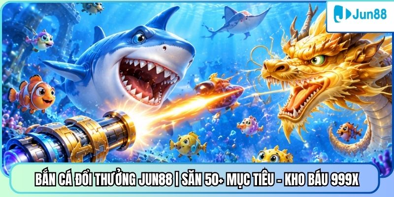Bắn Cá Đổi Thưởng Jun88 | Săn 50+ Mục Tiêu - Kho Báu 999X