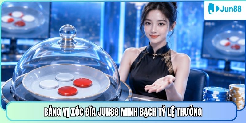 Bảng vị Xóc Đĩa Jun88 minh bạch tỷ lệ thưởng