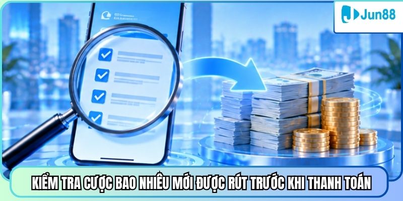 Kiểm tra cược bao nhiêu mới được rút trước khi thanh toán