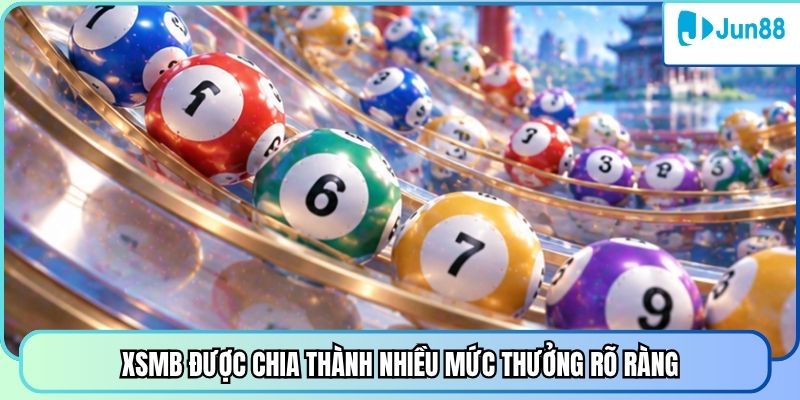 XSMB được chia thành nhiều mức thưởng rõ ràng